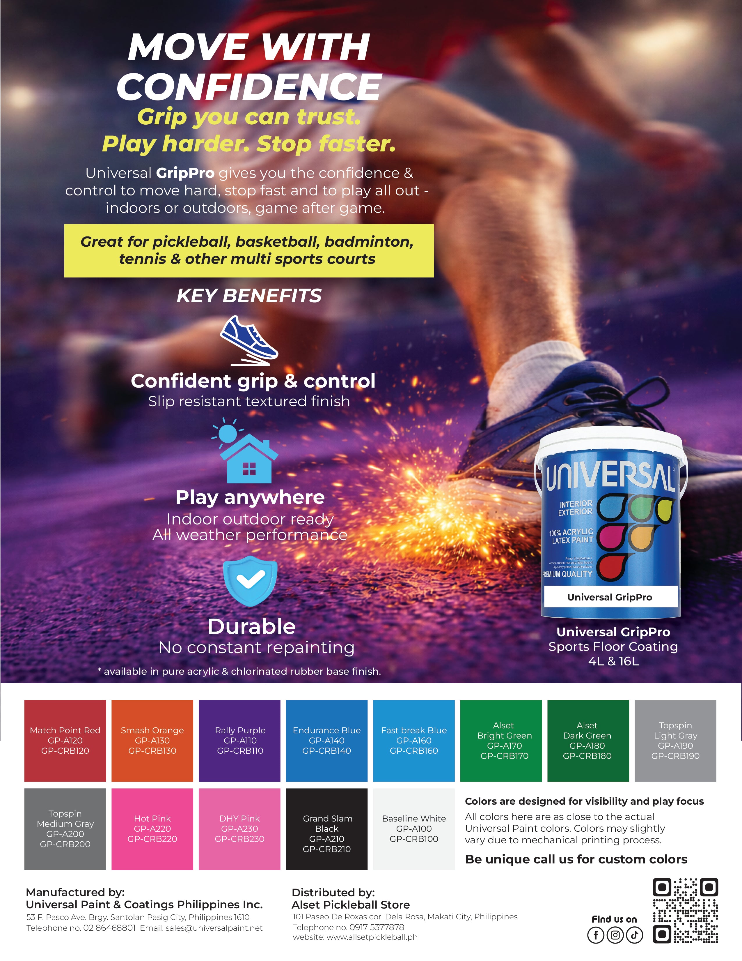 Universal GripPro Sports Floor Coating